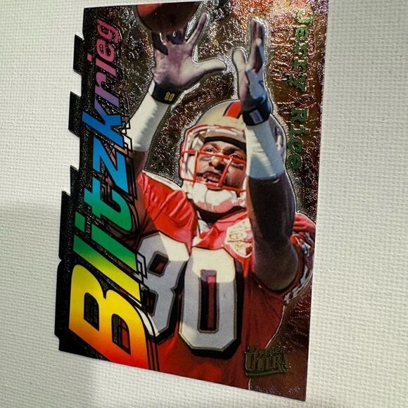 1997 Jerry rice fleer ultra blitzkrieg speciality card mint condition 11 of 18 - Picture 4 of 6